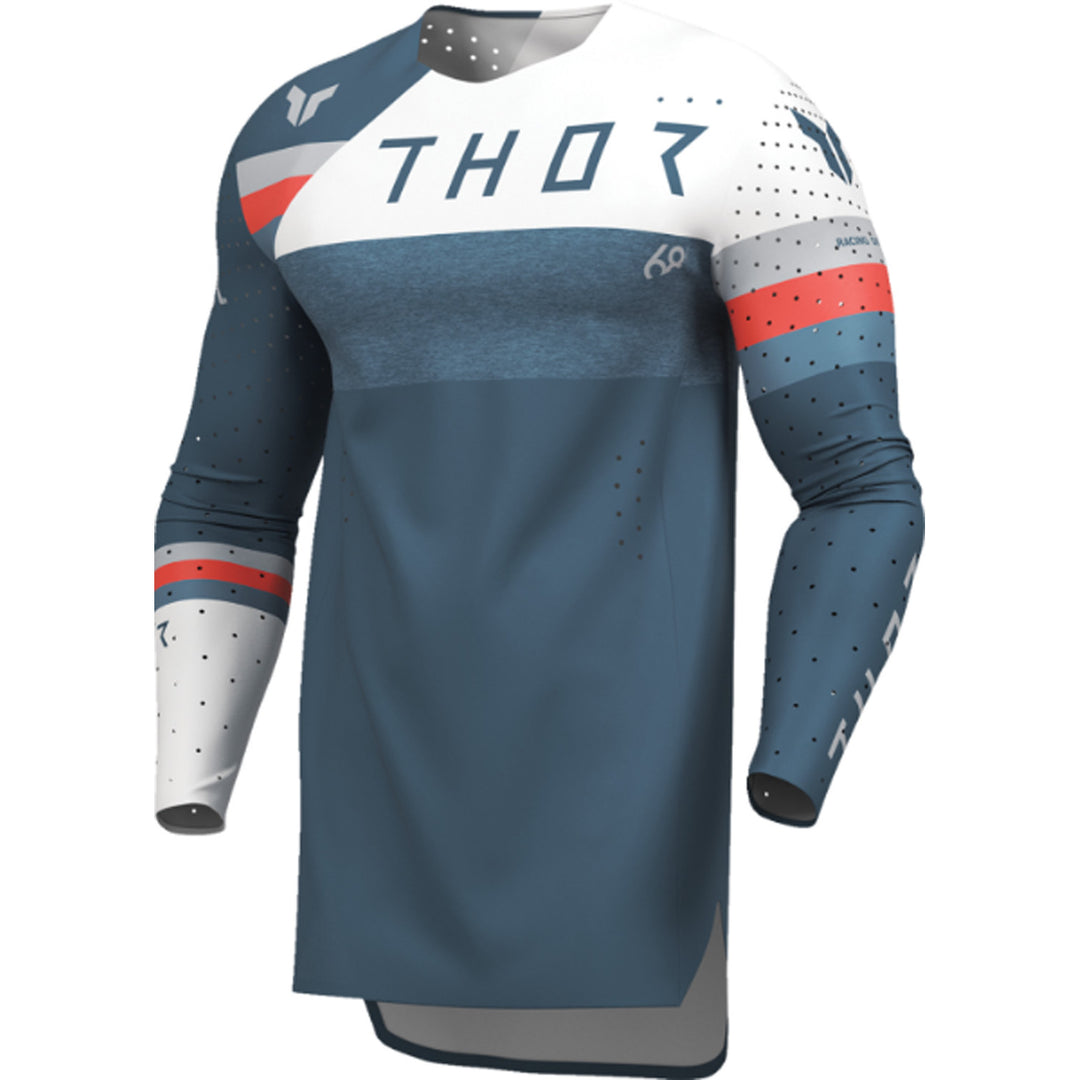 THOR SPORTMODE League Jersey Blue/White - Front Left Side View