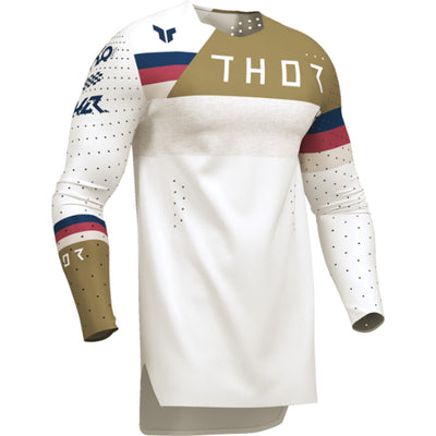 THOR SPORTMODE League Jersey White/Copper - Front Right Side View
