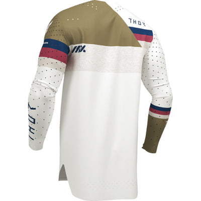 THOR SPORTMODE League Jersey White/Copper - Rear Left Side View