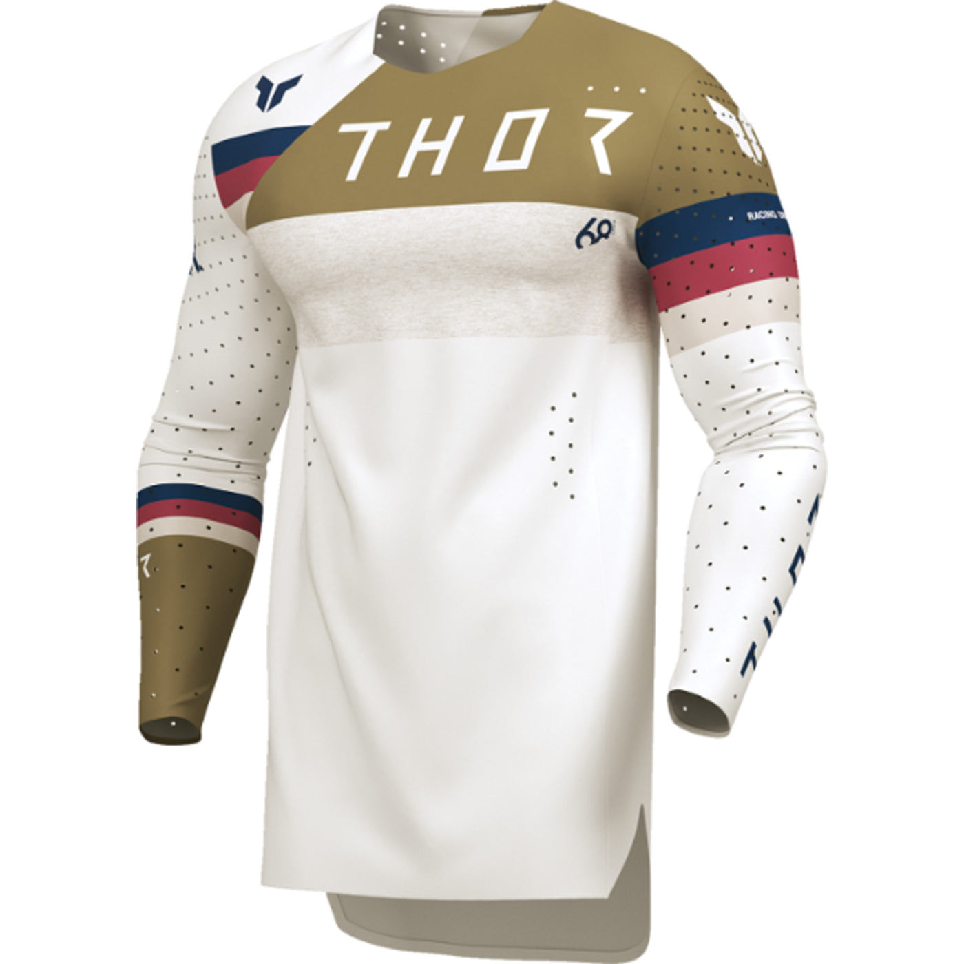 THOR SPORTMODE League Jersey White/Copper - Front Left Side View