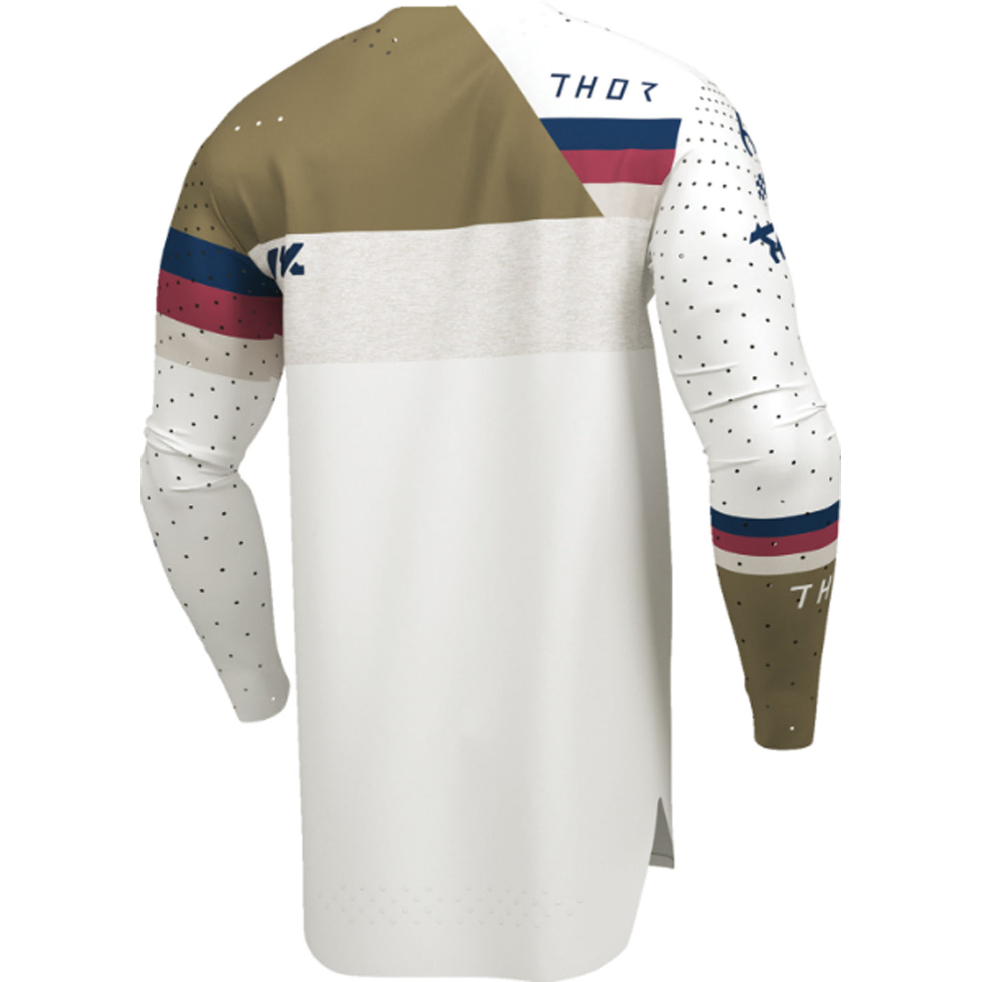 THOR SPORTMODE League Jersey White/Copper - Rear Right Side View