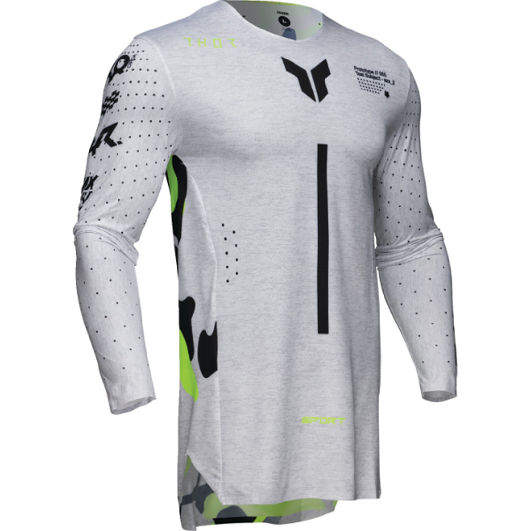 THOR SPORTMODE Riot Jersey White/Acid - Front Right Side View