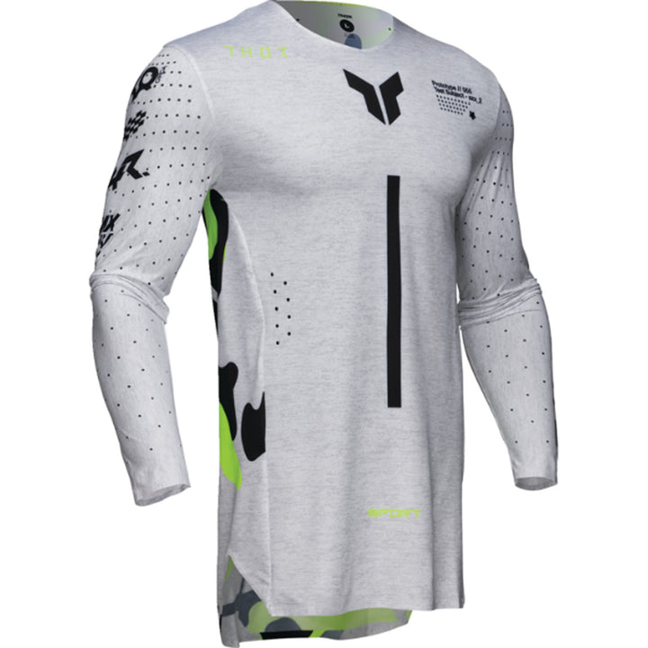 THOR SPORTMODE Riot Jersey White/Acid - Front Right Side View