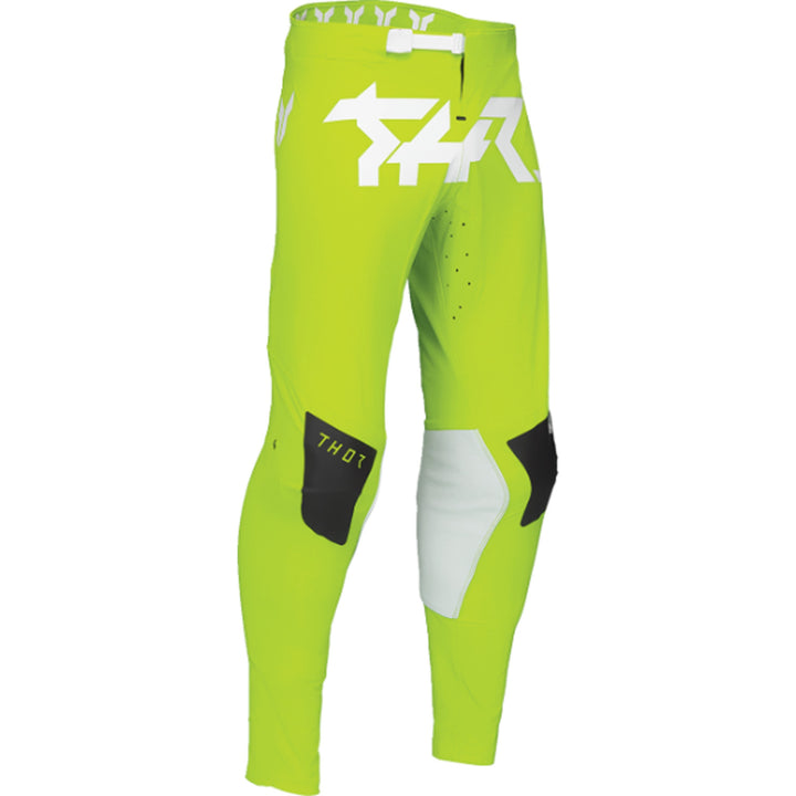 THOR SPORTMODE Riot Pants White/Acid - Front Right Side View