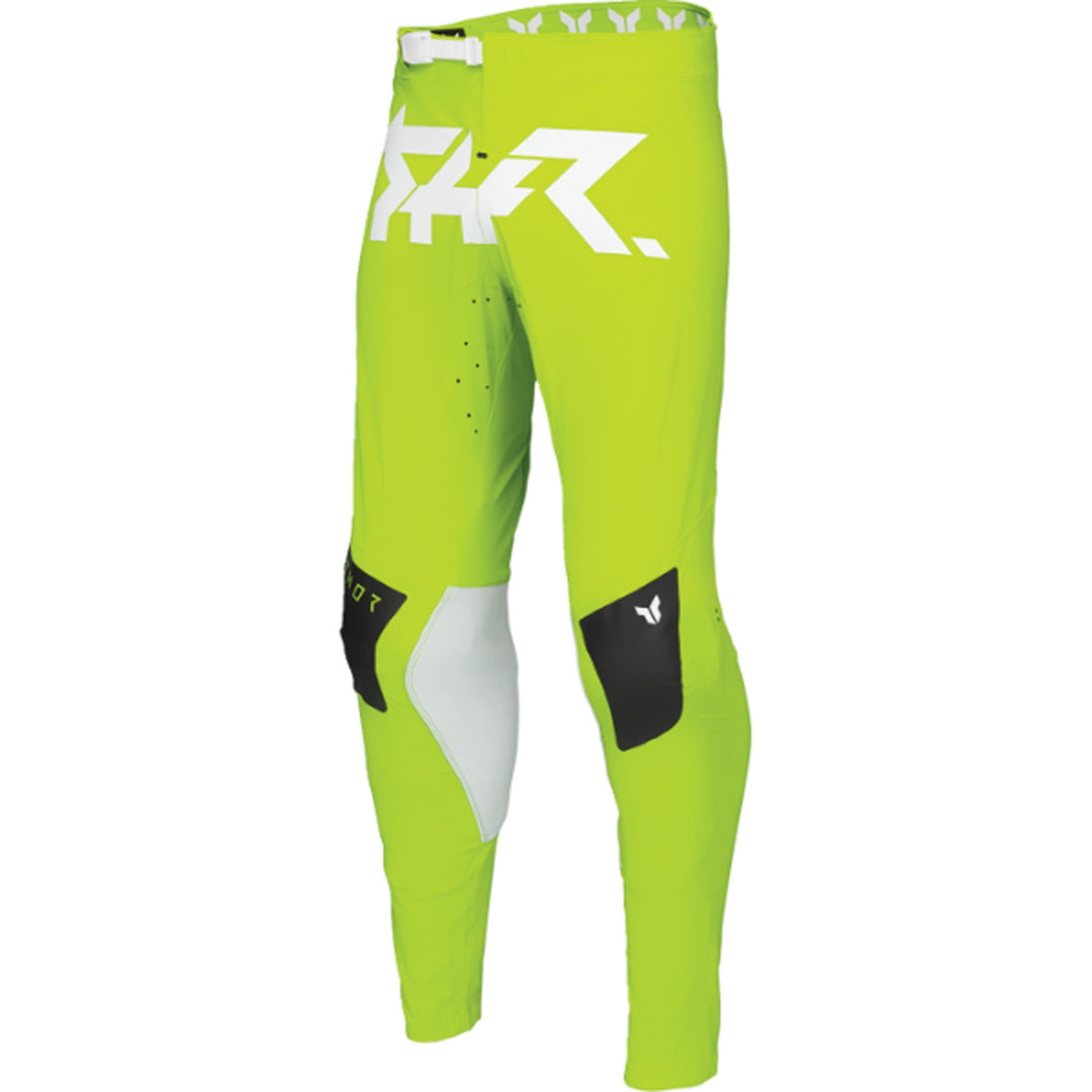 THOR SPORTMODE Riot Pants White/Acid - Front Left Side View