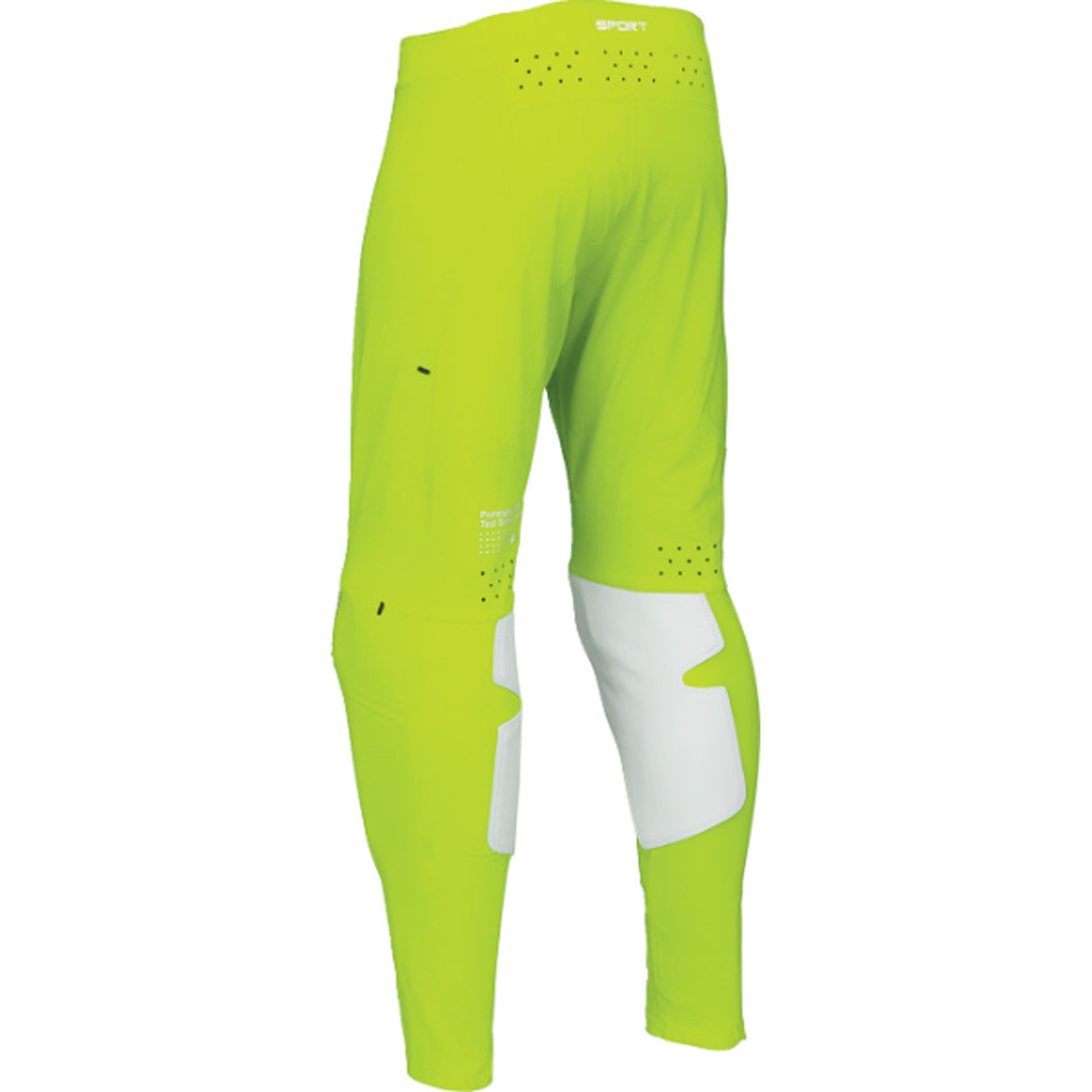 THOR SPORTMODE Riot Pants White/Acid - Rear Left Side View