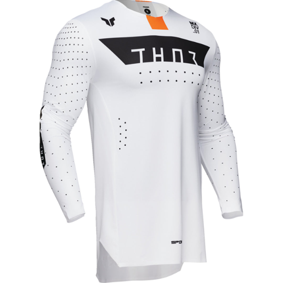 THOR SPORTMODE Rogue Jersey White/Orange - Front Right Side View