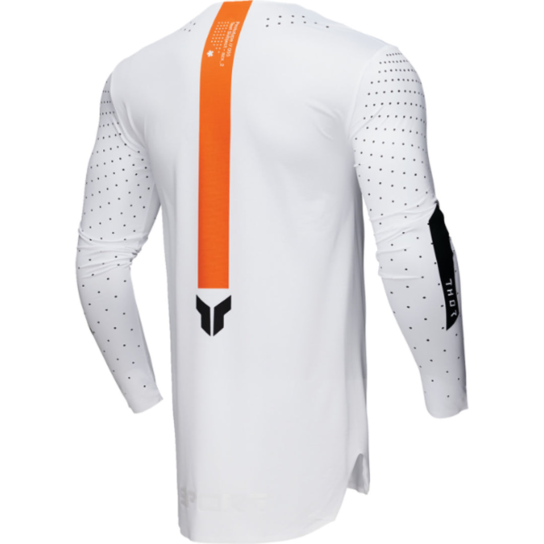 THOR SPORTMODE Rogue Jersey White/Orange - Rear Right Side View