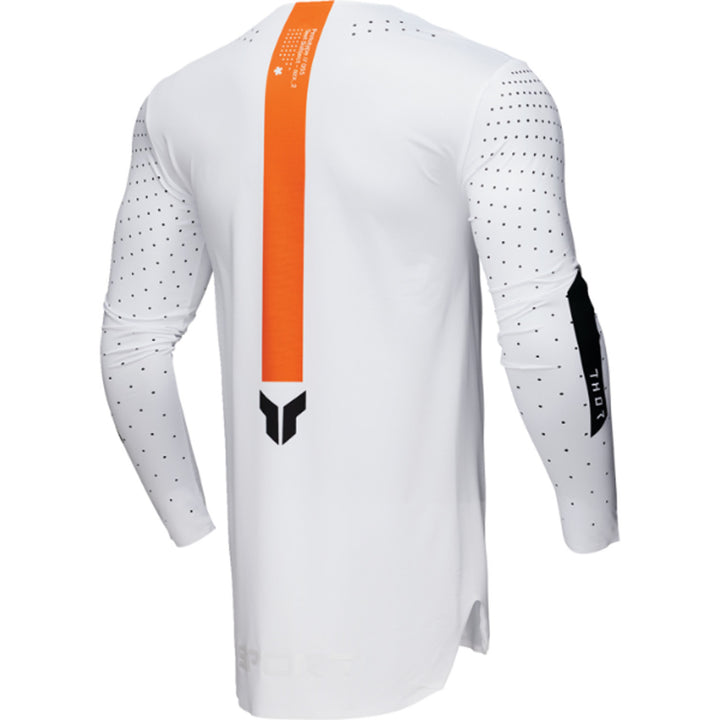 THOR SPORTMODE Rogue Jersey White/Orange - Rear Right Side View