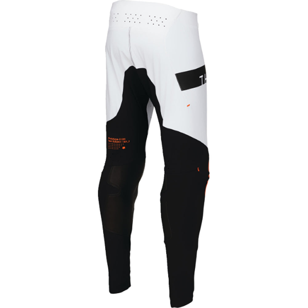 THOR SPORTMODE Rogue Pants White/Orange - Rear Right Side View
