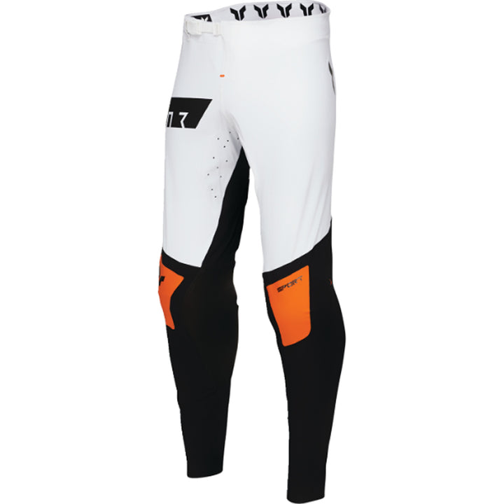 THOR SPORTMODE Rogue Pants White/Orange - Front Left Side View