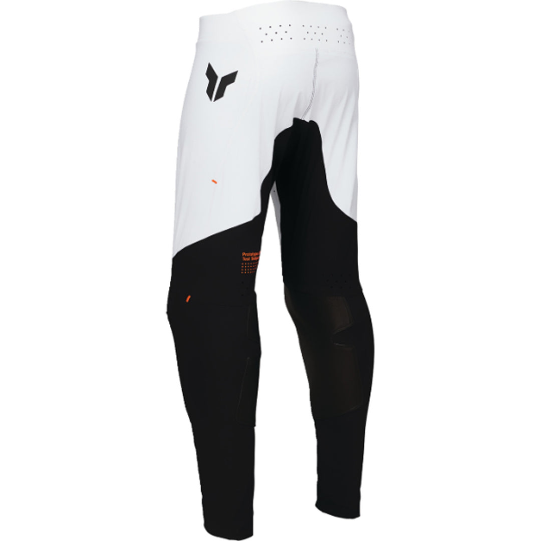 THOR SPORTMODE Rogue Pants White/Orange - Rear Left Side View