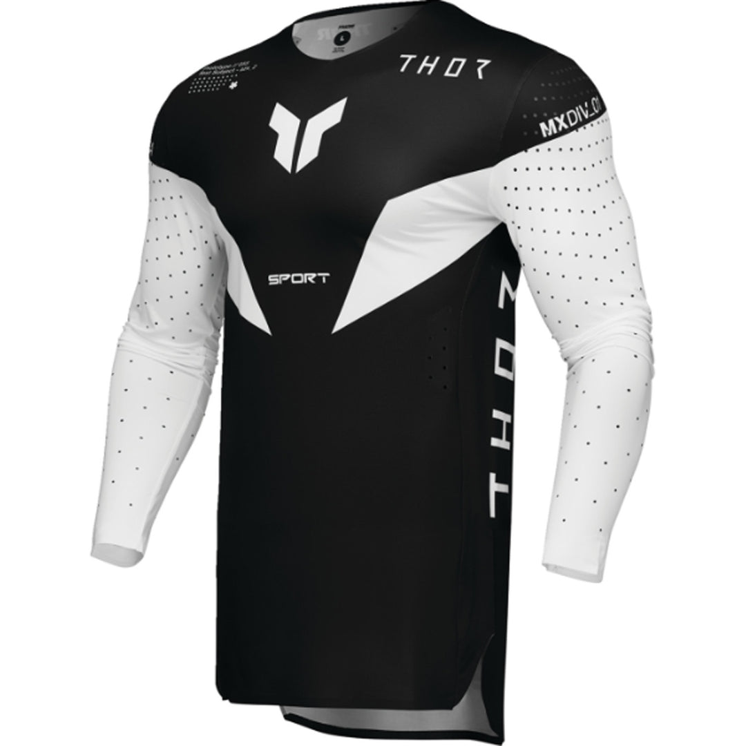 THOR SPORTMODE Strike Jersey Black - Front Left Side View