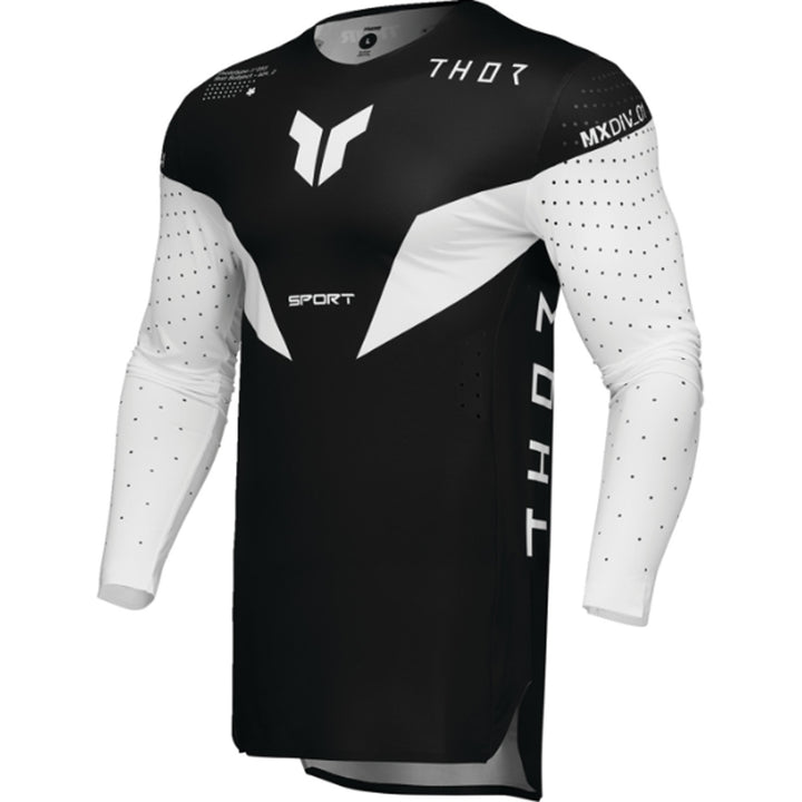 THOR SPORTMODE Strike Jersey Black - Front Left Side View