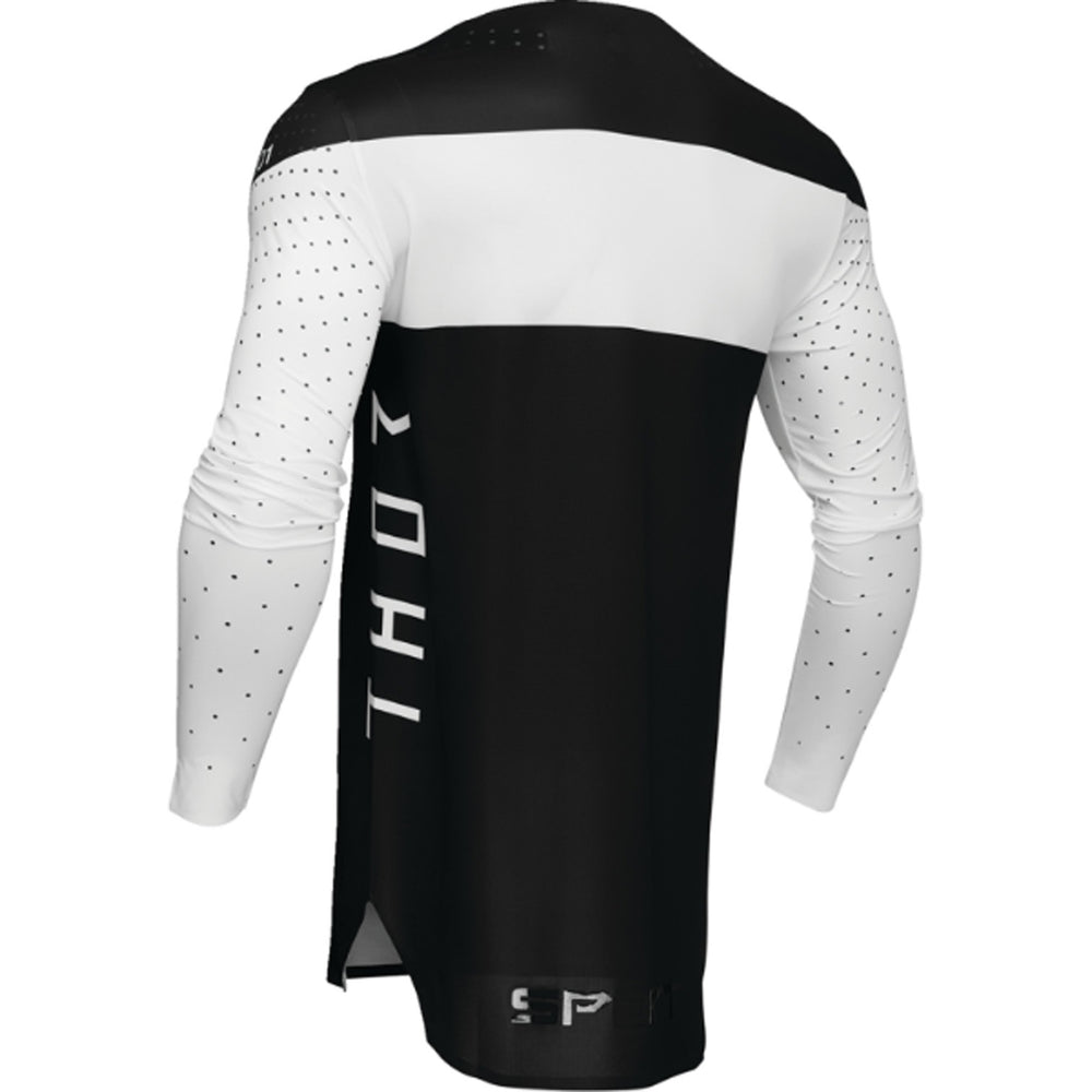THOR SPORTMODE Strike Jersey Black - Rear Left Side View