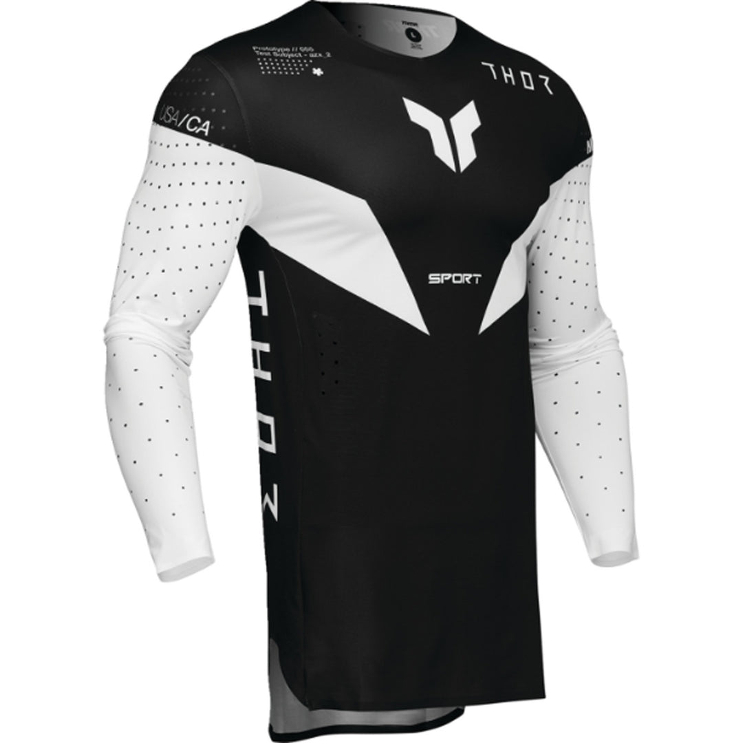 THOR SPORTMODE Strike Jersey Black - Front Right Side View