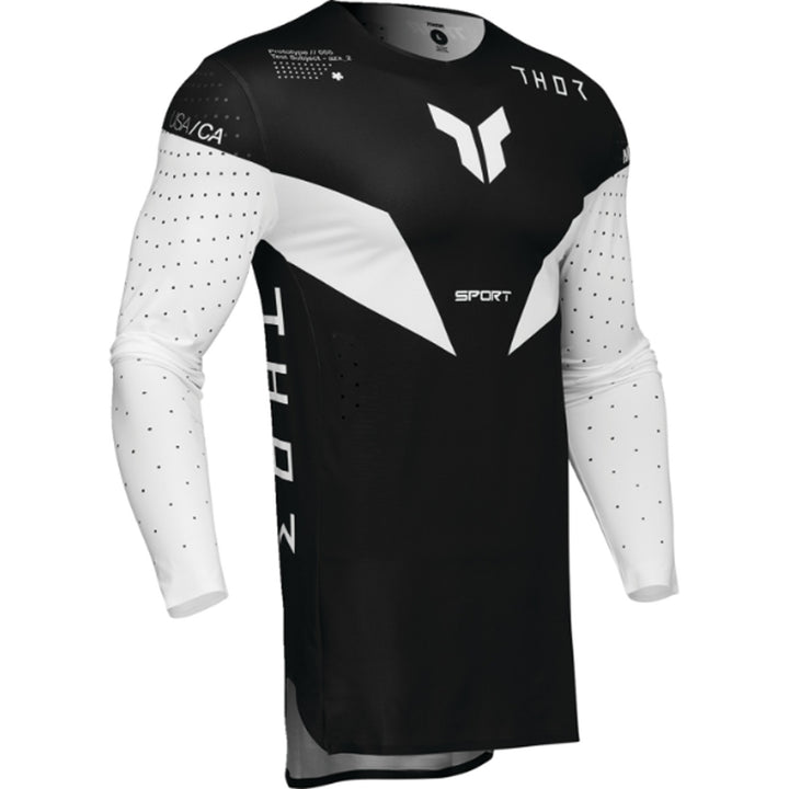 THOR SPORTMODE Strike Jersey Black - Front Right Side View