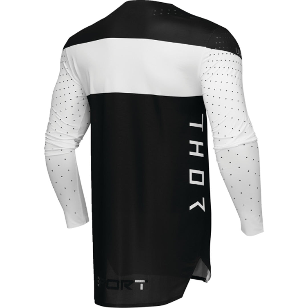 THOR SPORTMODE Strike Jersey Black - Rear Right Side View