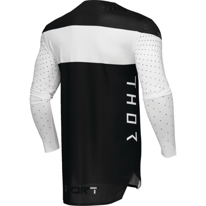 THOR SPORTMODE Strike Jersey Black - Rear Right Side View
