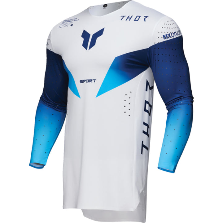 THOR SPORTMODE Strike Jersey Navy - Front Left Side View