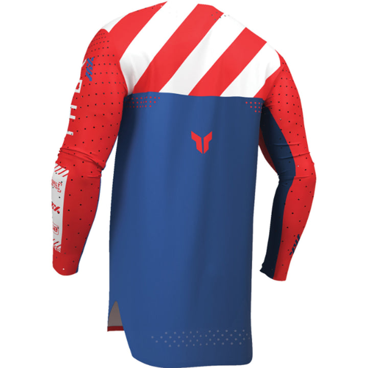 THOR SPORTMODE Synth Jersey Red - Rear Left Side View