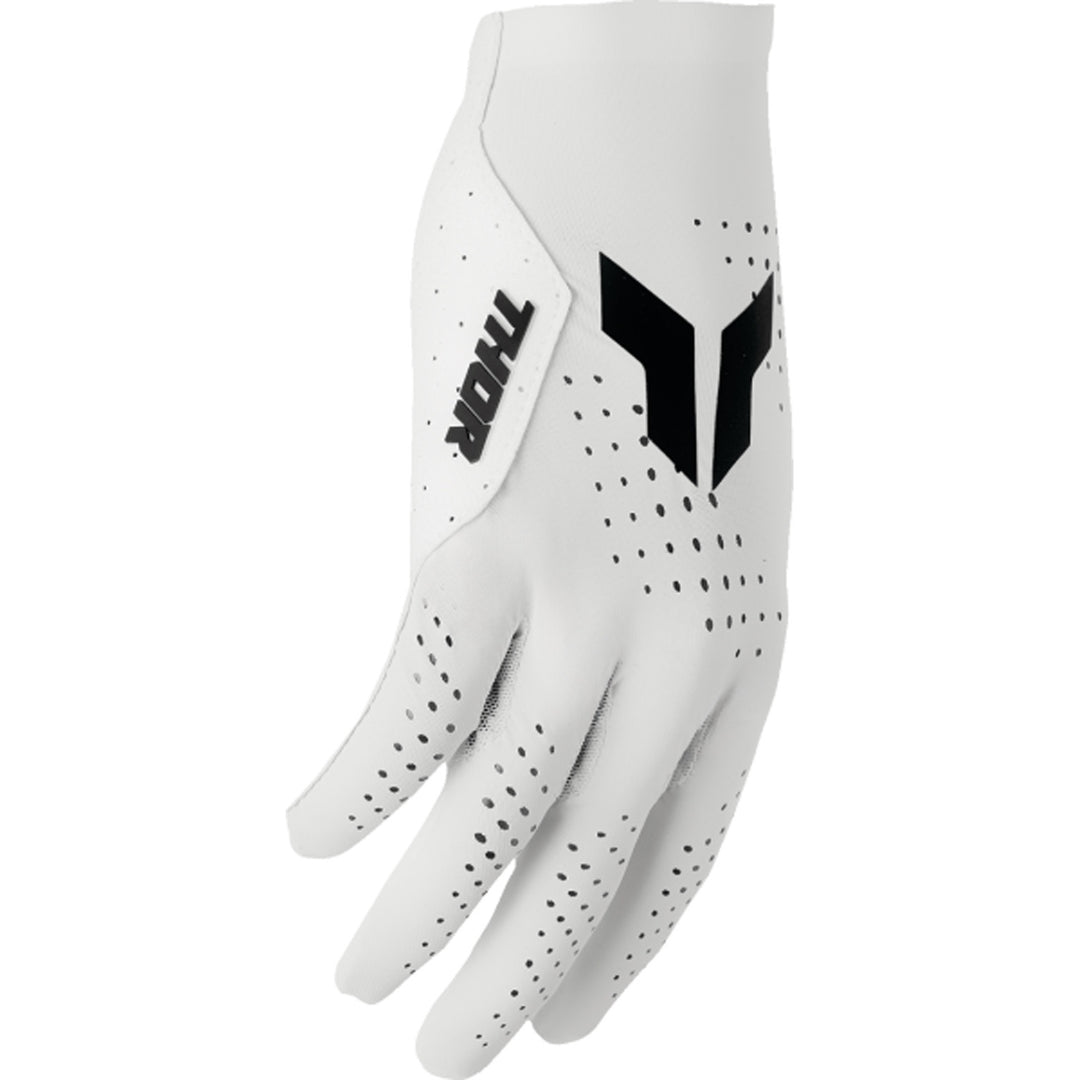 THOR SPORTMODE Vented Gloves White - Side Back of Hand View