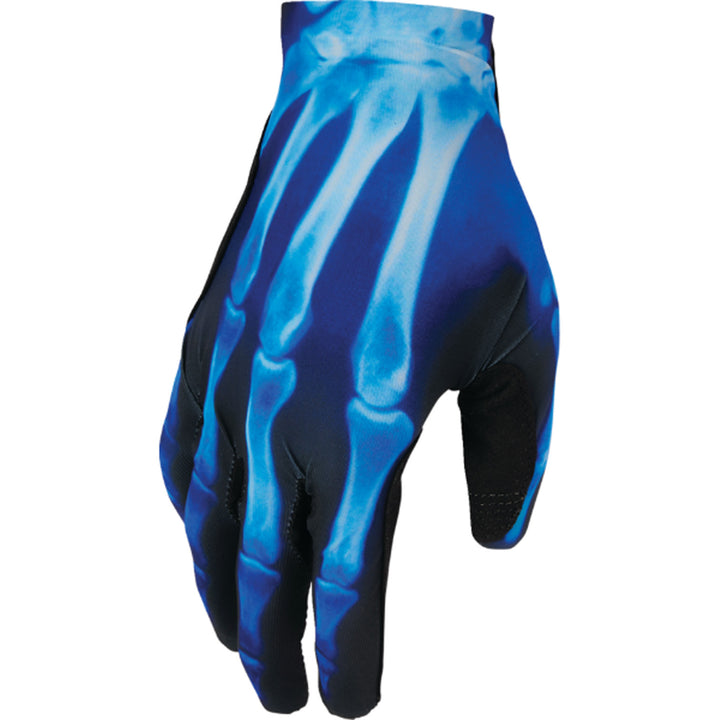 THOR SPORTMODE X-Ray Gloves Black - Back of Hand View