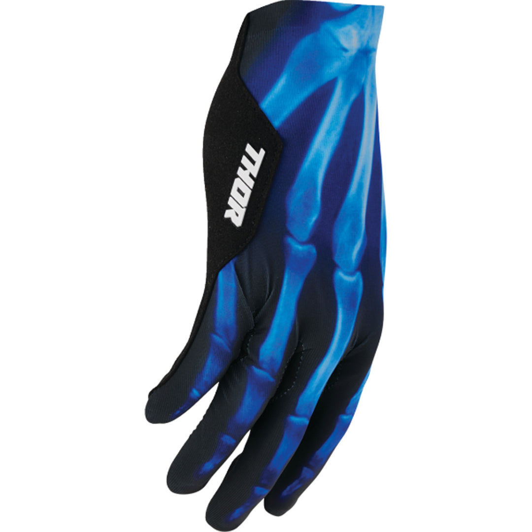 THOR SPORTMODE X-Ray Gloves Black - Side Back of Hand View