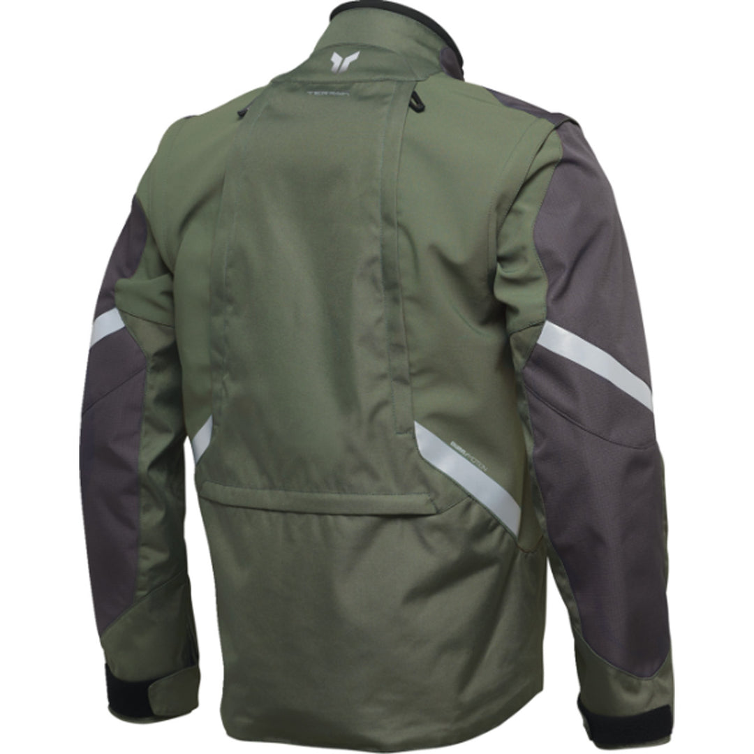 THOR Terrain Jacket Army/Charcoal - Rear View