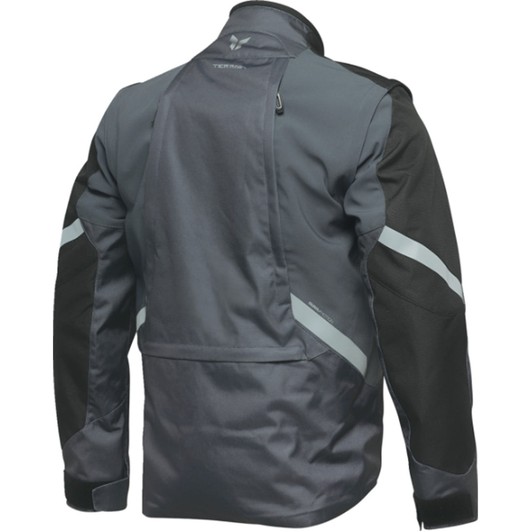 THOR Terrain Jacket Charcoal - Rear View