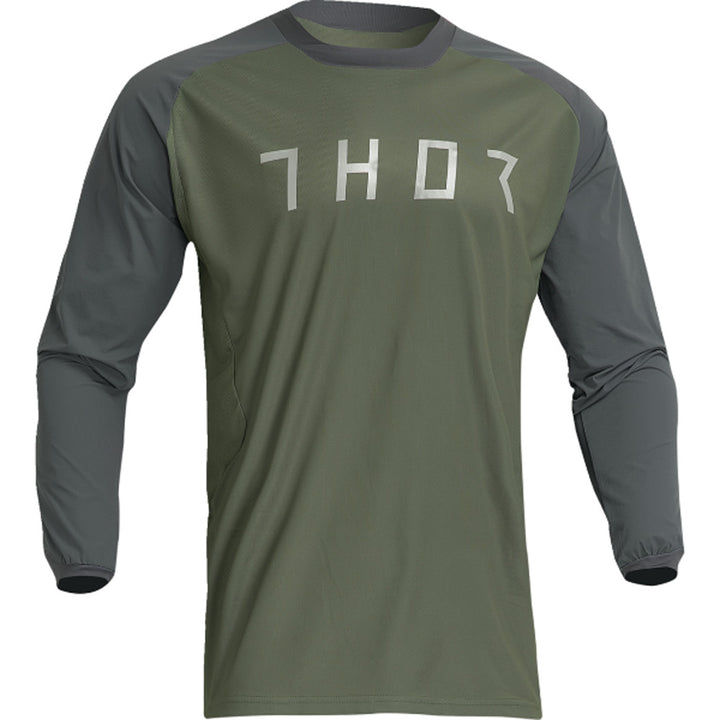THOR Terrain Jersey Army/Charcoal - Front View