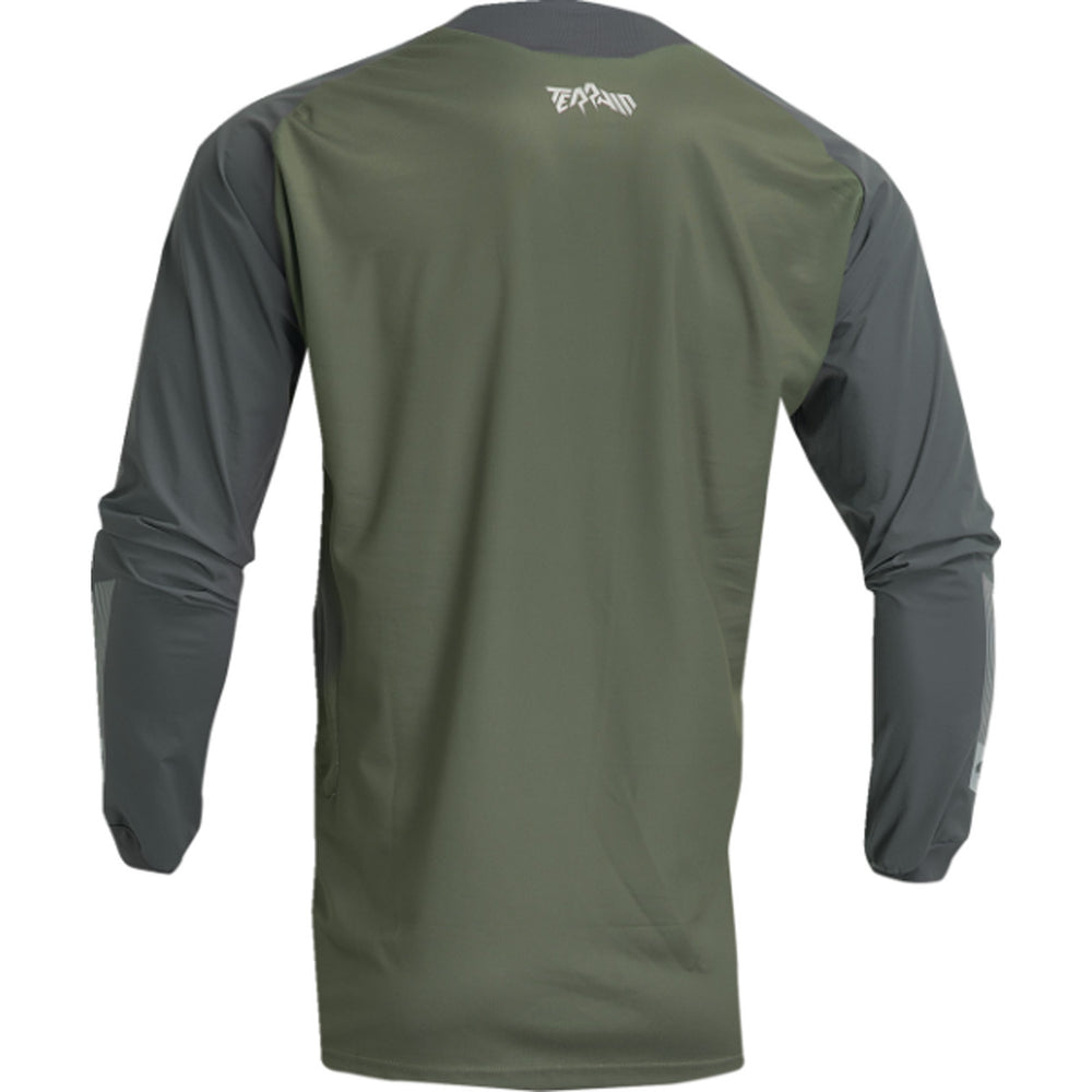 THOR Terrain Jersey Army/Charcoal - Rear View