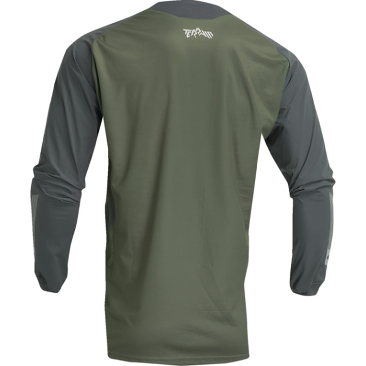 THOR Terrain Jersey Army/Charcoal - Rear View