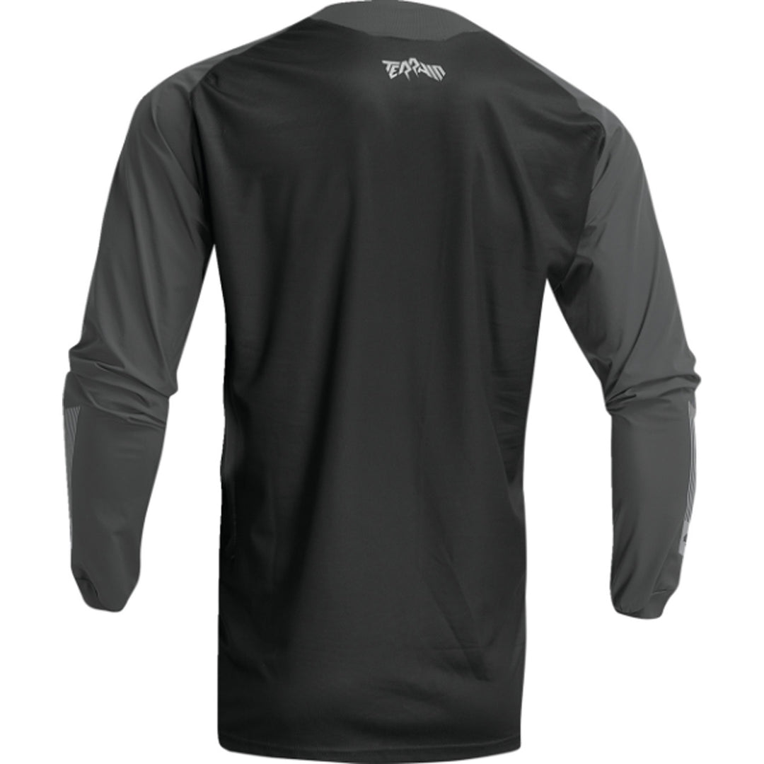 THOR Terrain Jersey Black/Charcoal - Rear View