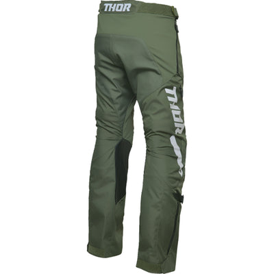 THOR Terrain Over-the-Boot Pants Army/Charcoal - Rear View