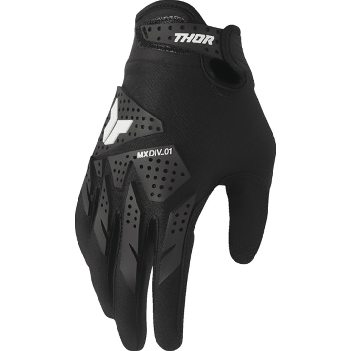 THOR Women's LAUNCHMODE XP Gloves Black - Back of Hand View