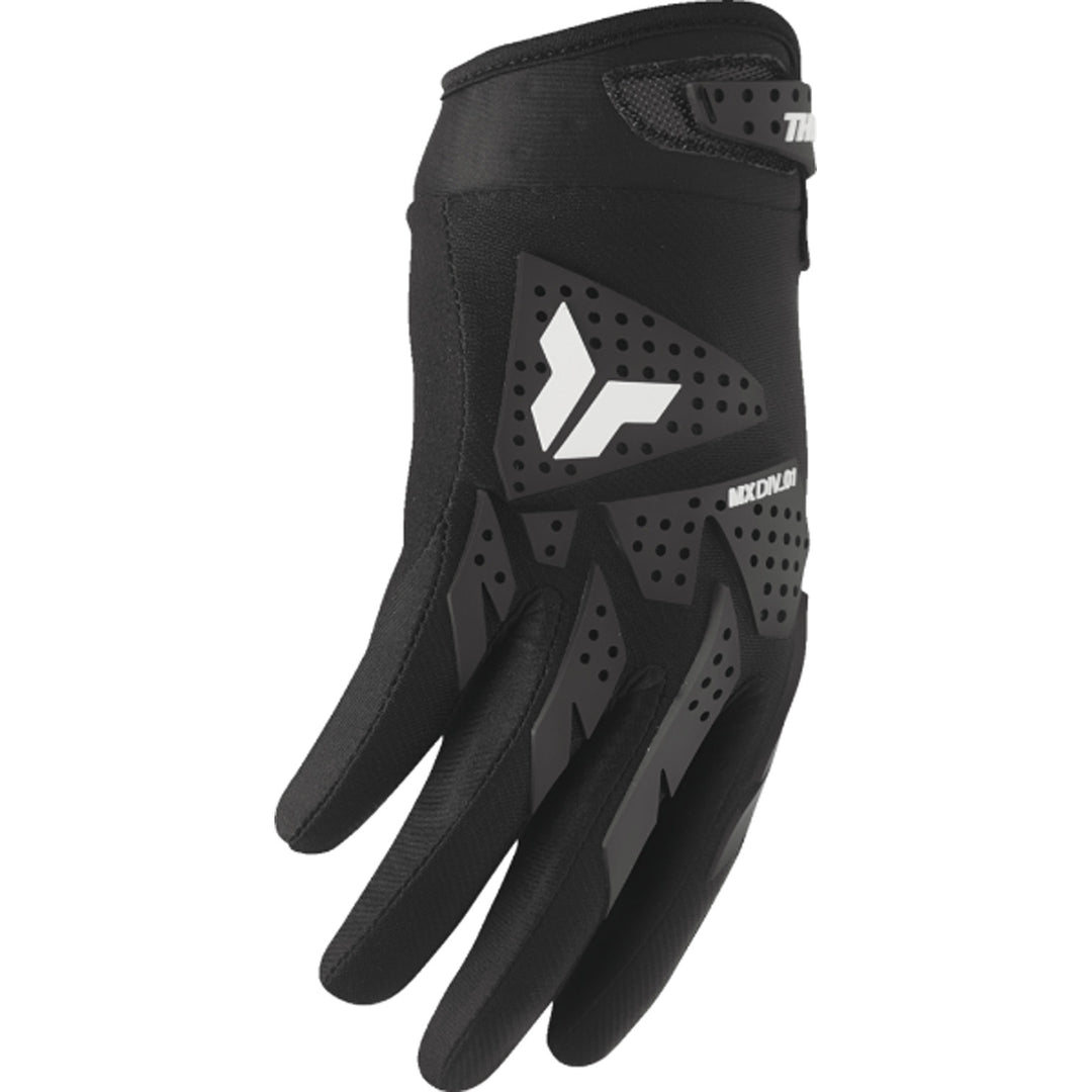 THOR Women's LAUNCHMODE XP Gloves Black - Side Back of Hand View