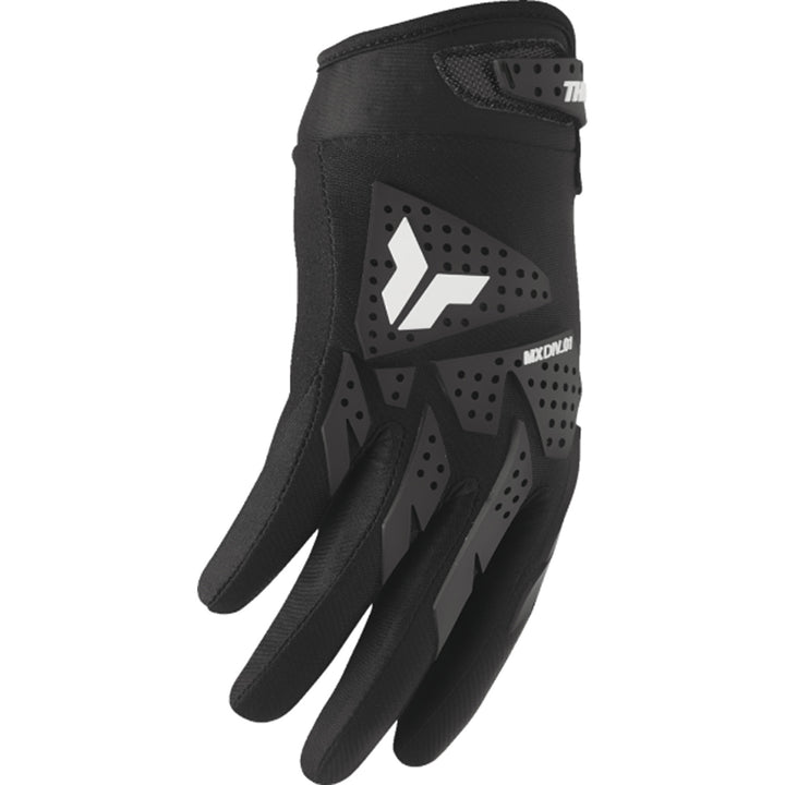 THOR Women's LAUNCHMODE XP Gloves Black - Side Back of Hand View