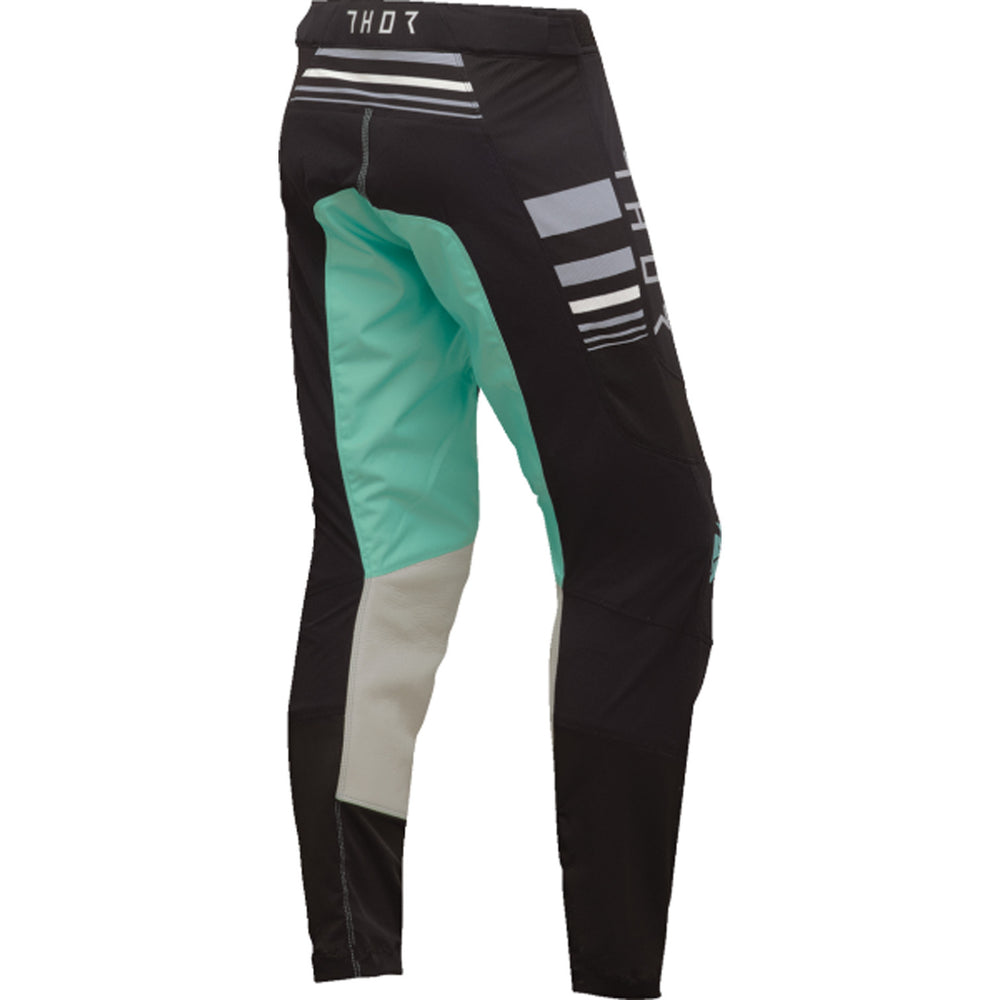 THOR Women's Prime Blaze Pants Black/Mint - Rear View