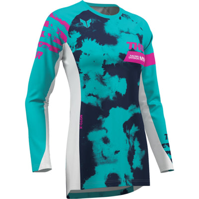 THOR Women's LAUNCHMODE Bleach Jersey White/Aqua - Front Right Side View