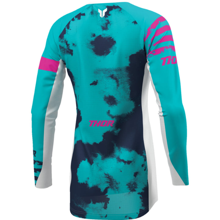 THOR Women's LAUNCHMODE Bleach Jersey White/Aqua - Rear Right Side View