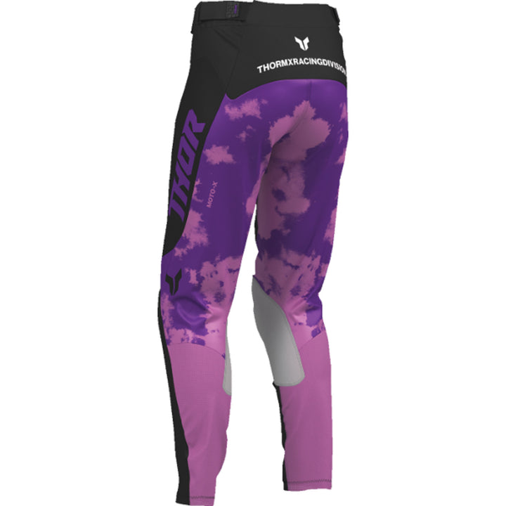 THOR Women's LAUNCHMODE Bleach Pants Black/Orchid - Rear Left Side View