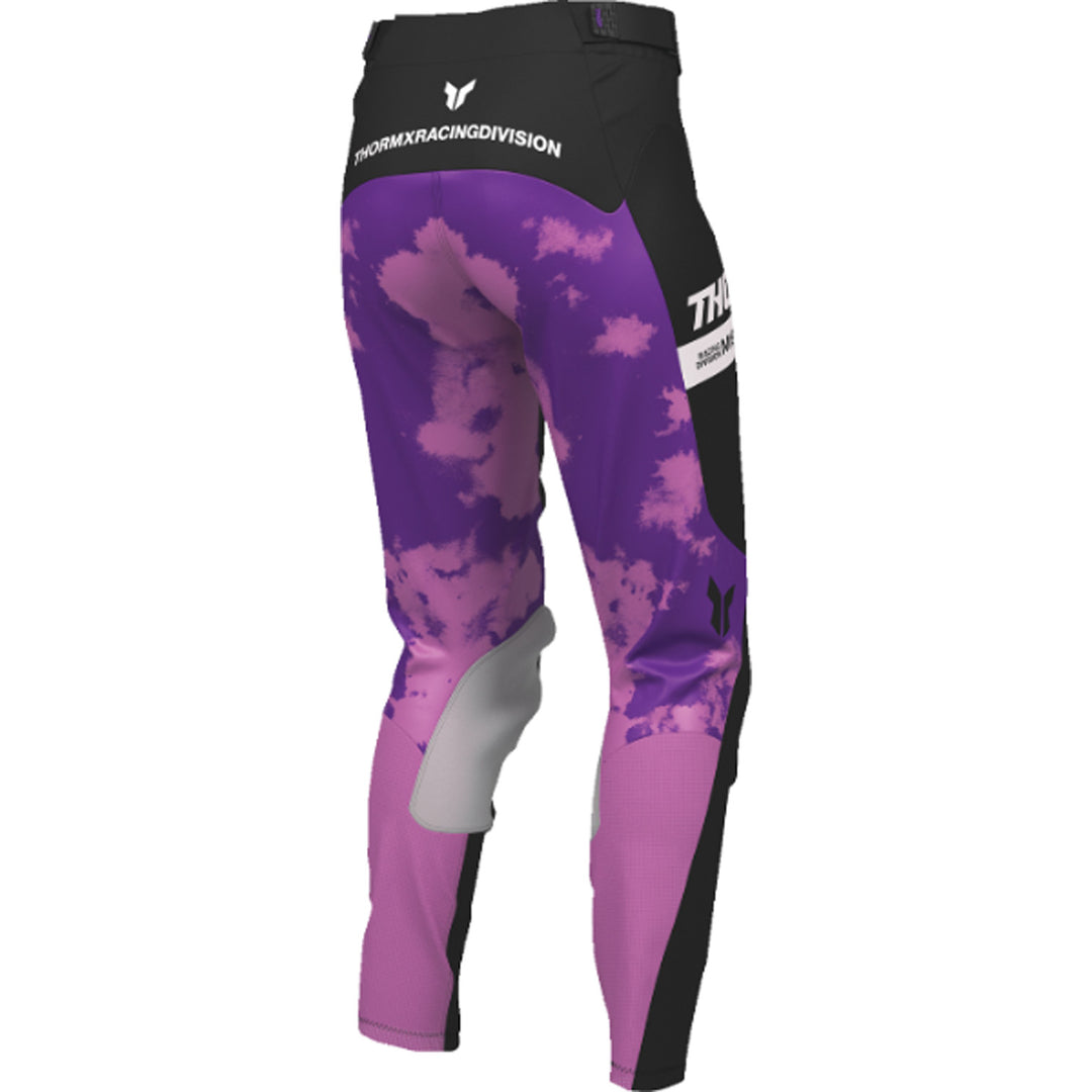 THOR Women's LAUNCHMODE Bleach Pants Black/Orchid - Rear Right Side View