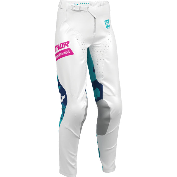 THOR Women's LAUNCHMODE Bleach Pants White/Aqua - Front Right Side View
