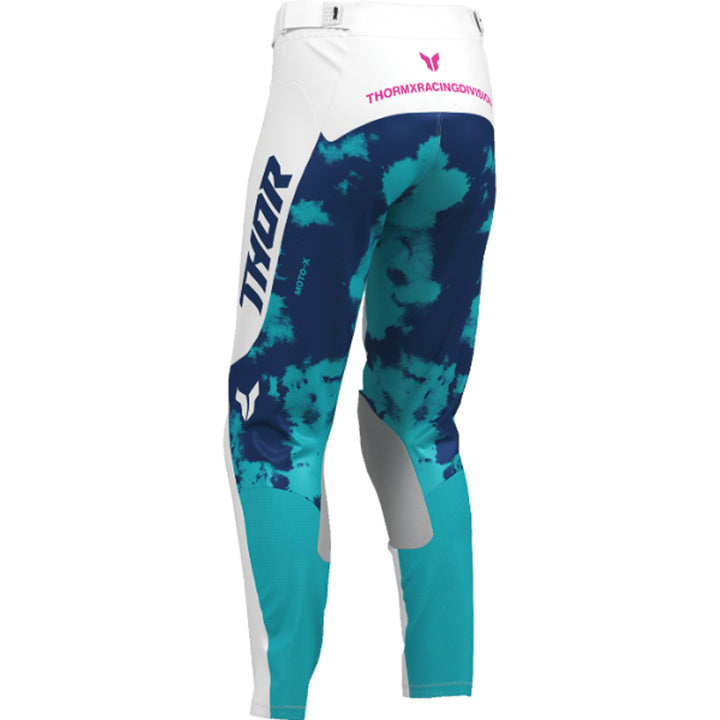 THOR Women's LAUNCHMODE Bleach Pants White/Aqua - Rear Left Side View