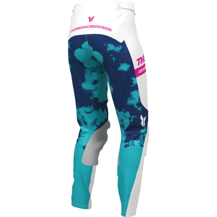 THOR Women's LAUNCHMODE Bleach Pants White/Aqua - Rear Right Side View
