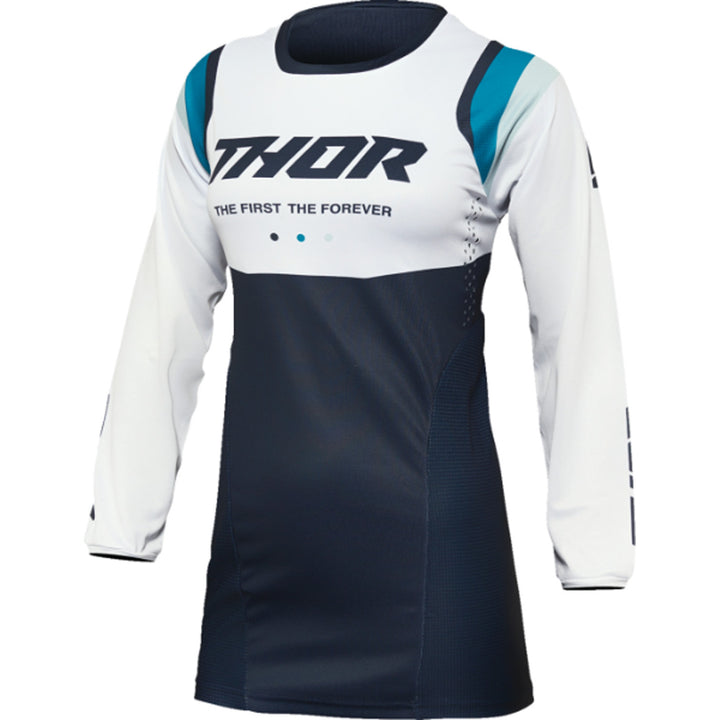 THOR Women's Pulse REV Jersey Midnight/White - Front View