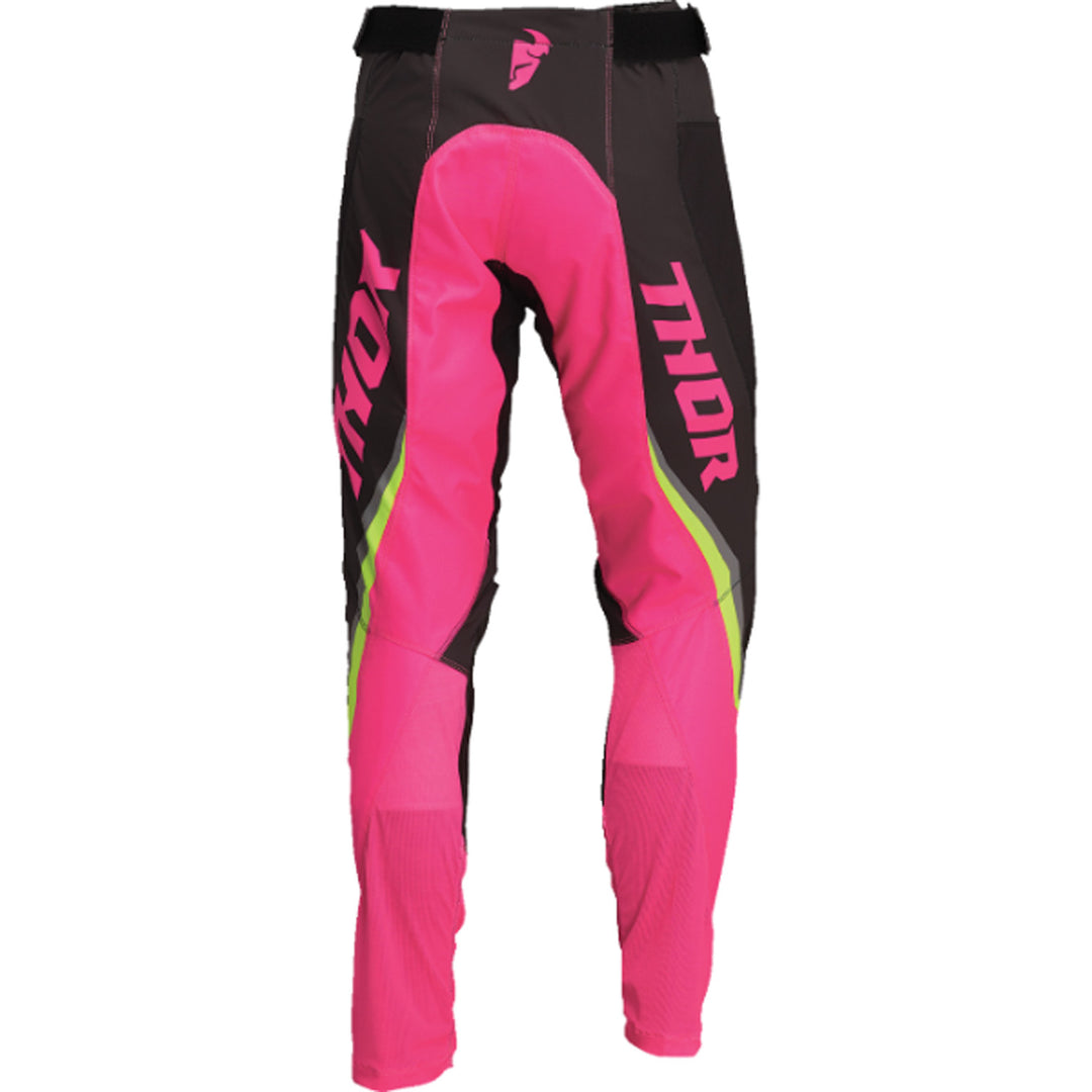 THOR Women's Pulse REV Pants Charcoal/Pink - Rear View