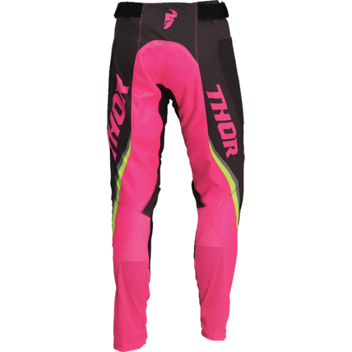THOR Women's Pulse REV Pants Charcoal/Pink - Rear View
