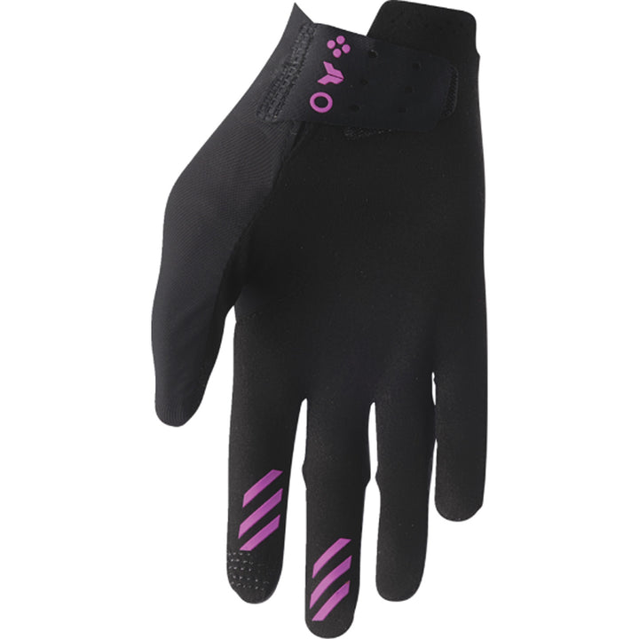 THOR Women's SPORTMODE Iconic Gloves Black/Orchid - Palm View